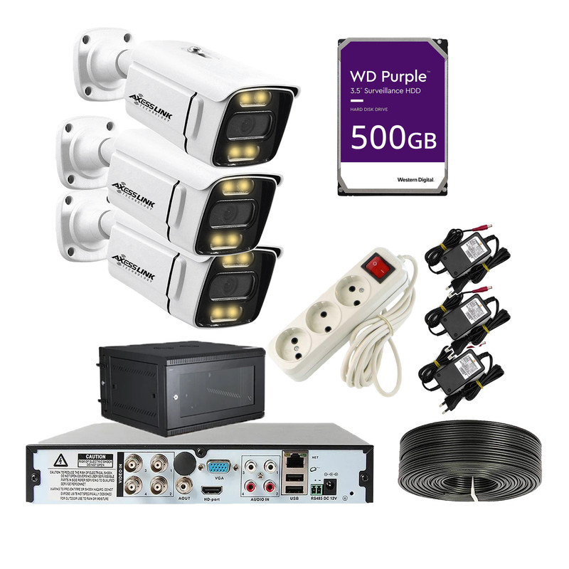 سیستم امنیتی مدل PACK AHD 3 STAR LIGTH - AXESSLINK
